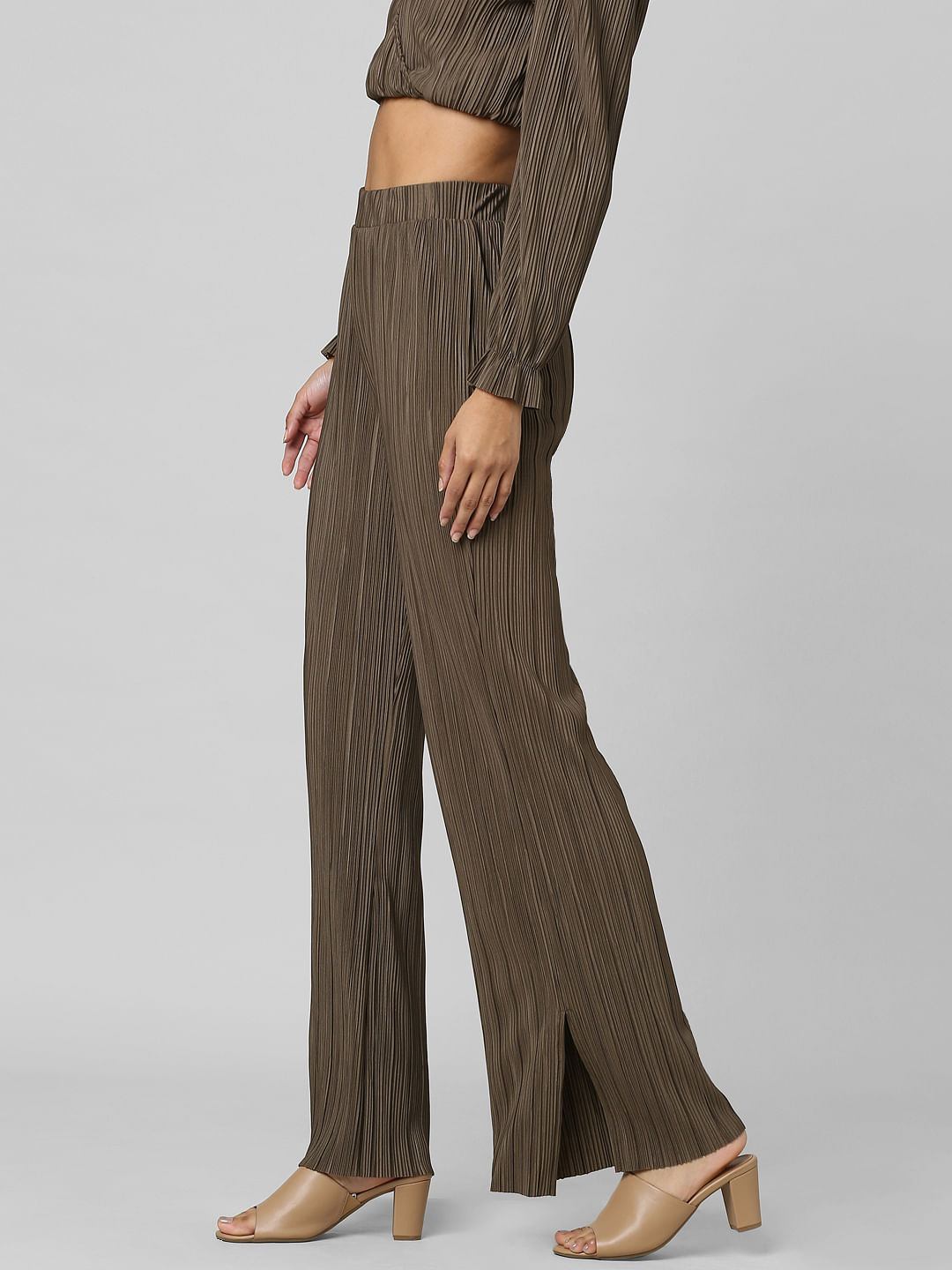 Buy Brown Trousers & Pants for Women by Zink London Online | Ajio.com